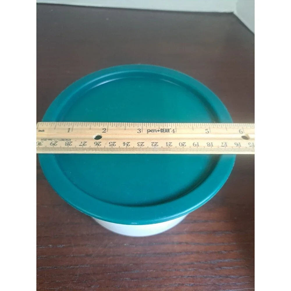 Vtg Tupperware One Touch Canister White With Hunter Green Lid 2708A-2